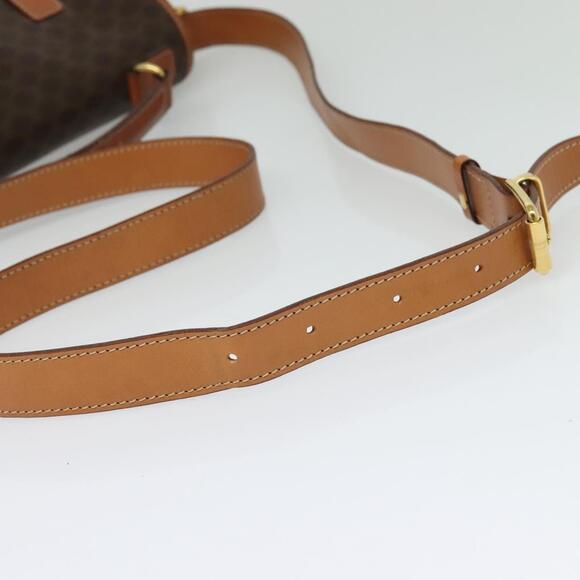 CELINE Macadam Canvas Hand Bag Pvc Leather Brown Gold - Picture 9 of 13